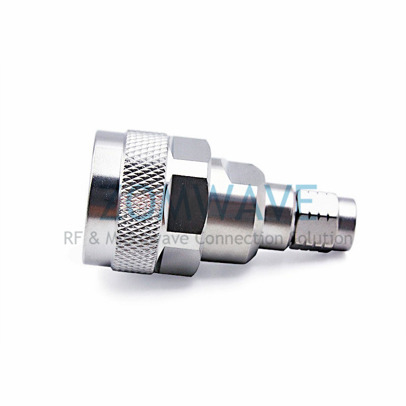 2.4mm Male to N Type Male Stainless Steel Adapter, 18GHz