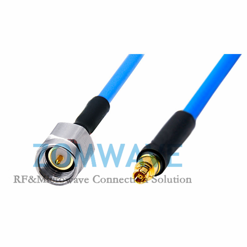 Mini SMP(GPPO) Female to SMA Male, Flexible .086''_SS405 Cable, 18GHz