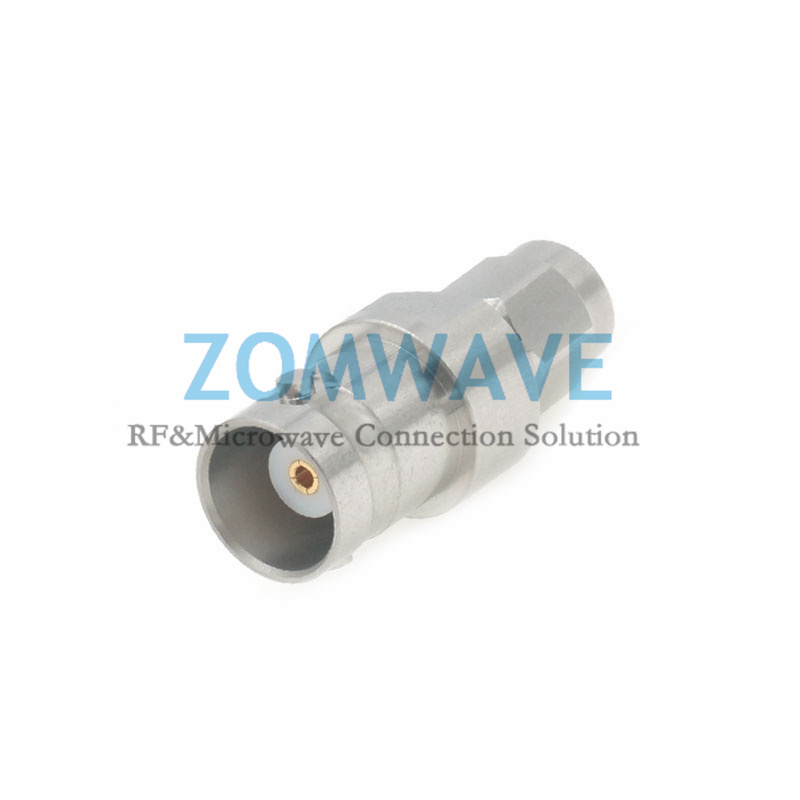 SMA Male to BNC Female Stainless Steel Adapter, 18GHz