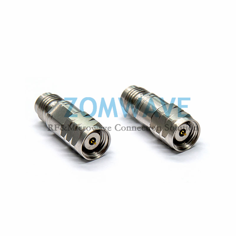 1.85mm Male to 1.85mm Female Stainless Steel Adapter, 67GHz