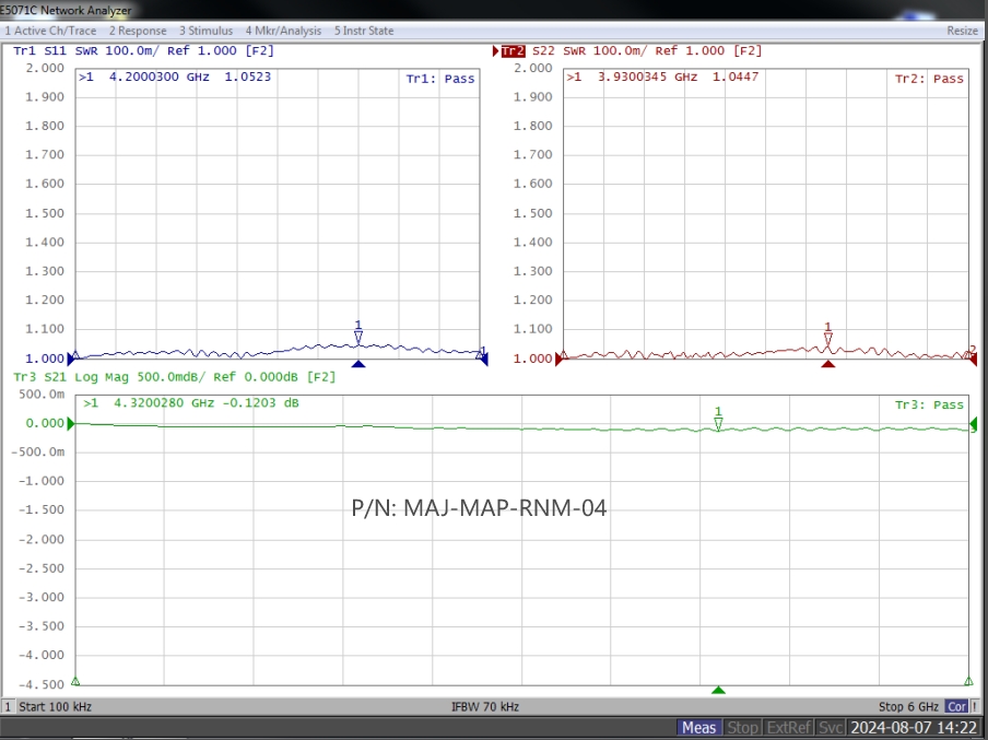 SMA Male to SMA Female Right Angle Adapter, 6GHz