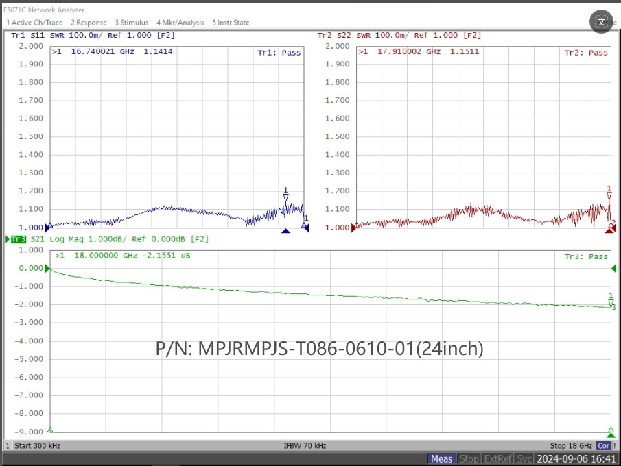 SMP(GPO) Female to SMP(GPO) Female Right Angle, Flexible .086''_SS405, 18GHZ