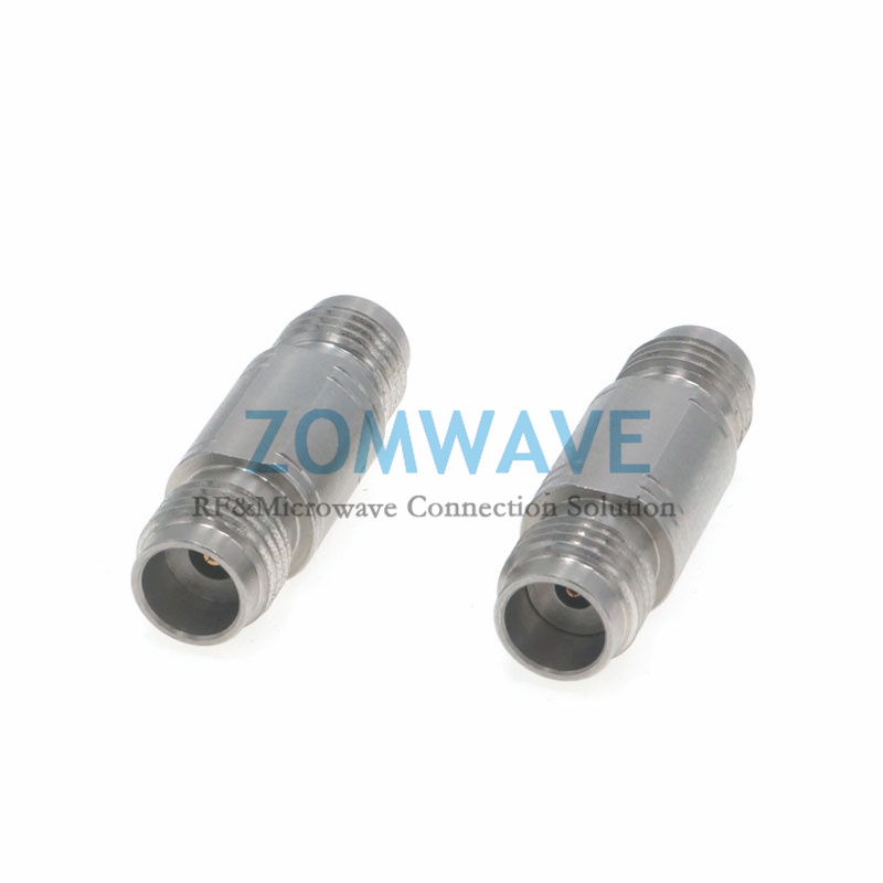 1.85mm Female to 2.4mm Female Stainless Steel Adapter, 50GHz